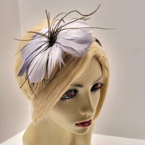 Teens or Kids Grey hibiscus floral Headband or Hair Accessory